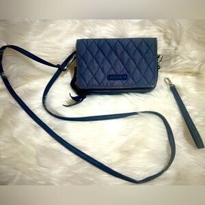 Vera Bradley Crossbody Bag RFID All In One Quilted Cotton RFID Protection